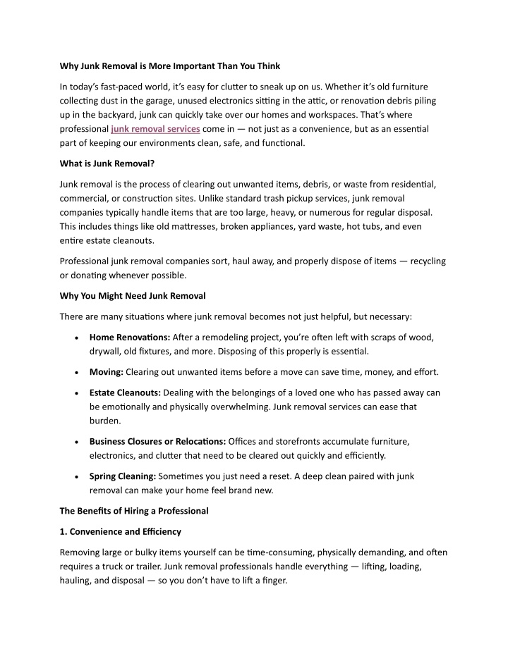 PPT Why Junk Removal is More Important Than You Think PowerPoint(03)