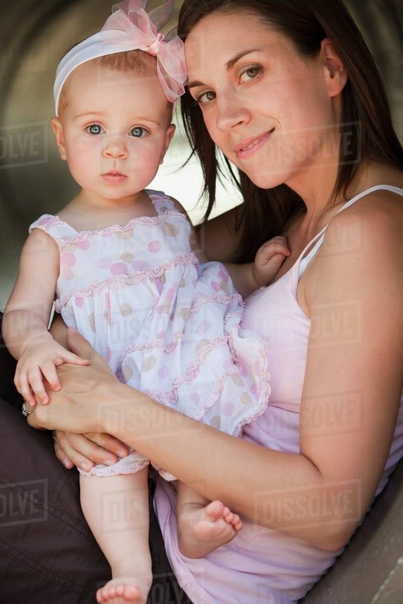 Mother And Daughter Together; Nashville, Tennessee, Usa Stock Photo