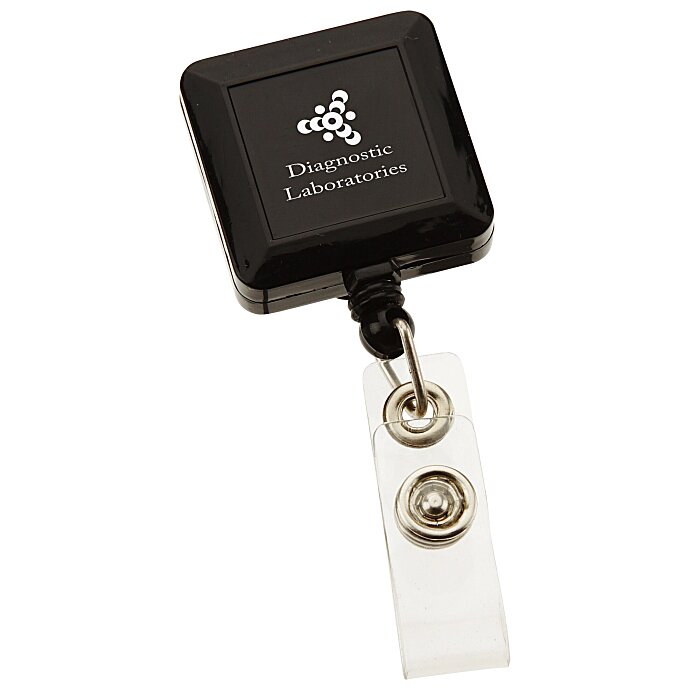 4imprint.ca Square Retractable Badge Holder with Alligator Clip