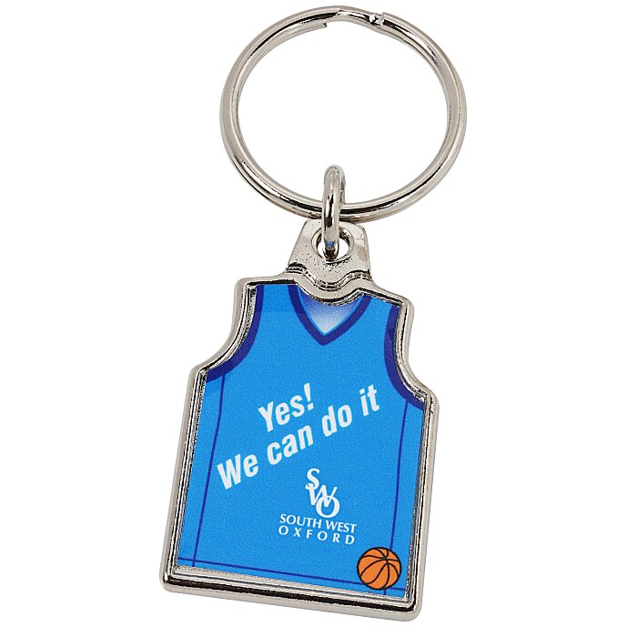 4imprint.ca Sports Jersey Metal Keychain Basketball C117073BK