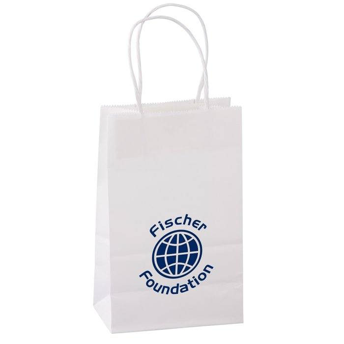 4imprint.ca Kraft Paper White Shopping Bag 81/4" x 6" C740786