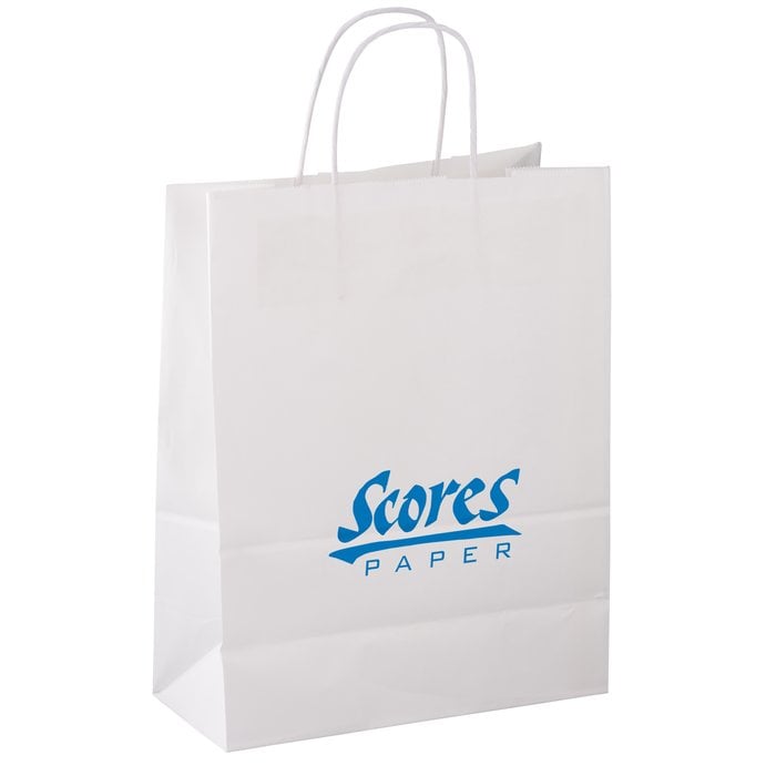 4imprint.ca Kraft Paper White Shopping Bag 13" x 10" C74071310