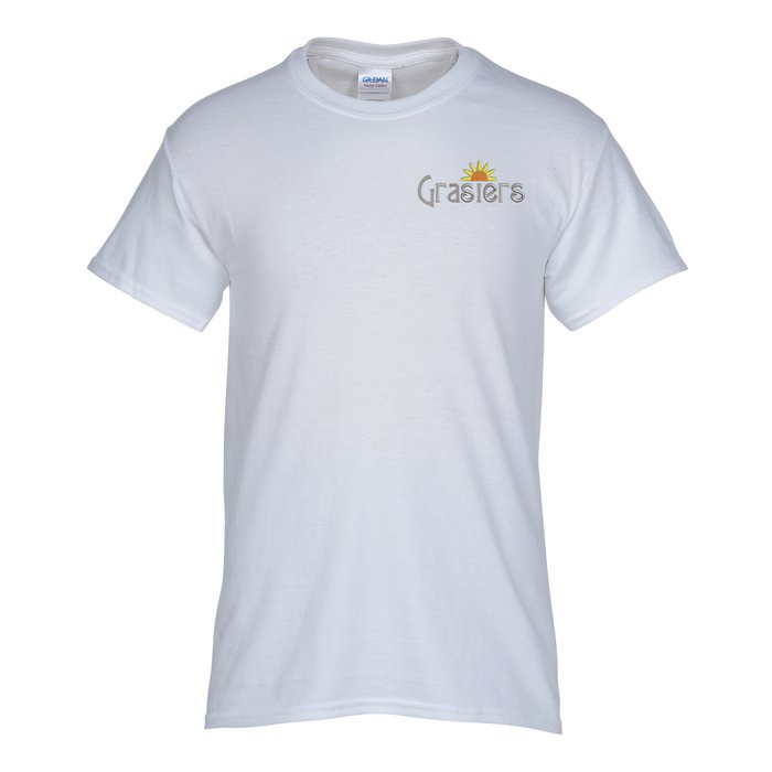 4imprint.ca Gildan Heavy Cotton TShirt Men's Embroidered White