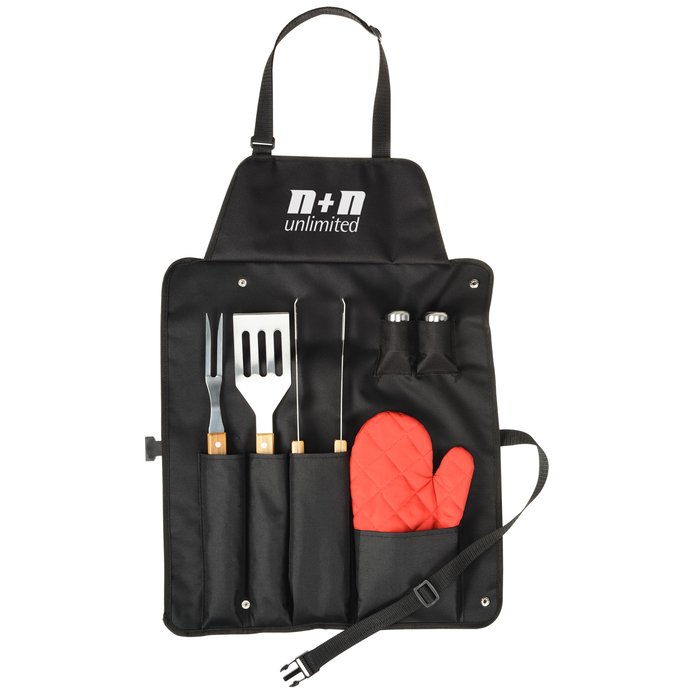 4imprint.ca BBQ Now Apron and BBQ Set C128880