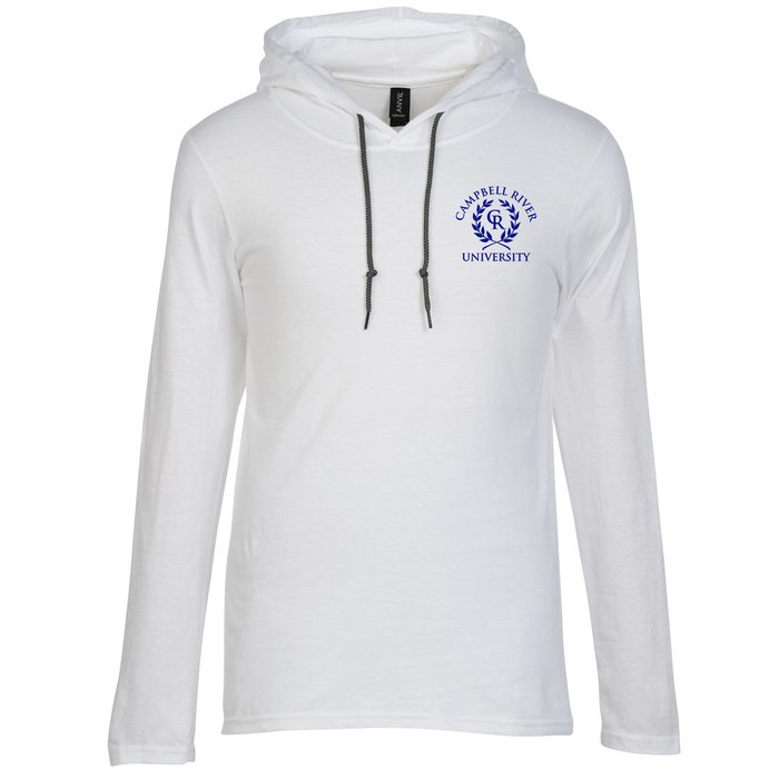 4imprint.ca Gildan Lightweight Hooded TShirt Men's White Screen