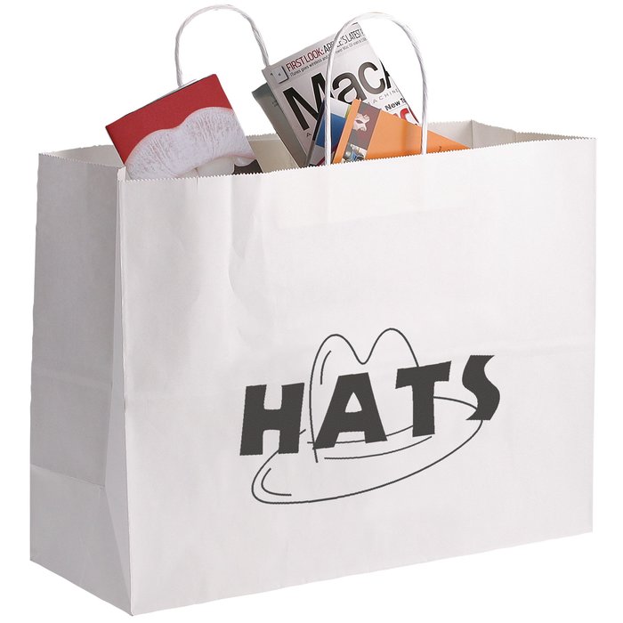 4imprint.ca Matte White Shopping Bag 12" x 16" C74081216W