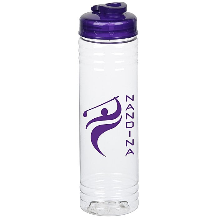 4imprint.ca Clear Impact Halcyon Water Bottle with Flip Drink Lid 24