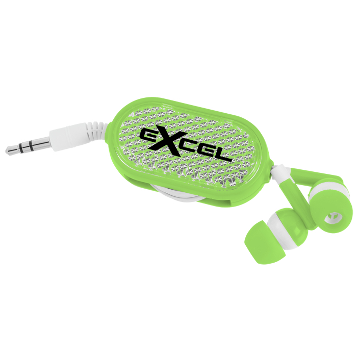 4imprint.ca Retractable Reflective Ear Buds C139959 Imprinted with your Logo