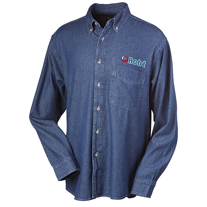 Cotton Denim Shirt Men's 344M