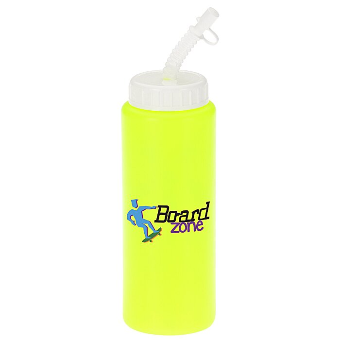 Personalized Full Color Sport Bottle with Straw 32 oz