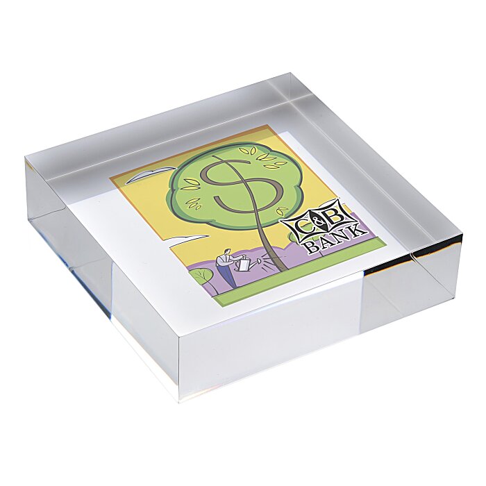 Square Acrylic Paperweight Full Color 119357FC