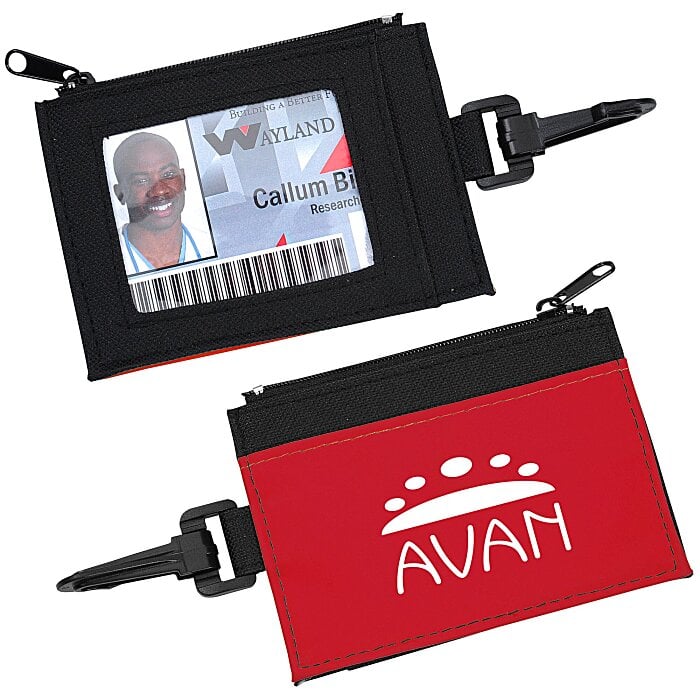 Zip Pouch ID Holder Black 24 hr 111205B24HR