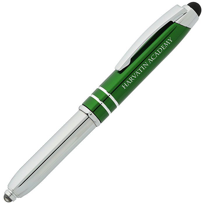 Mercury Stylus Metal Pen with Flashlight Laser Engraved 121619L