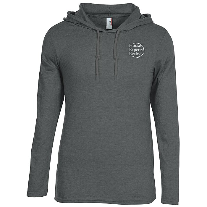 Gildan Lightweight LS Hooded TShirt Men's Screen