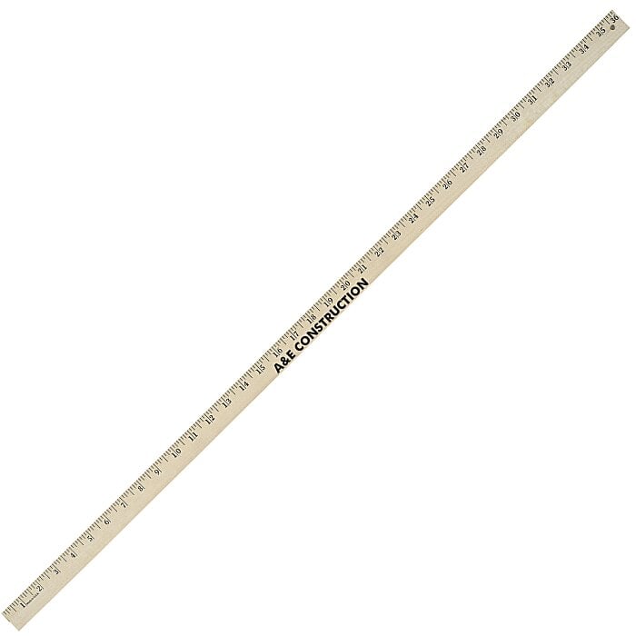 Natural Wood Yardstick 11/8” x 1/8” 123666