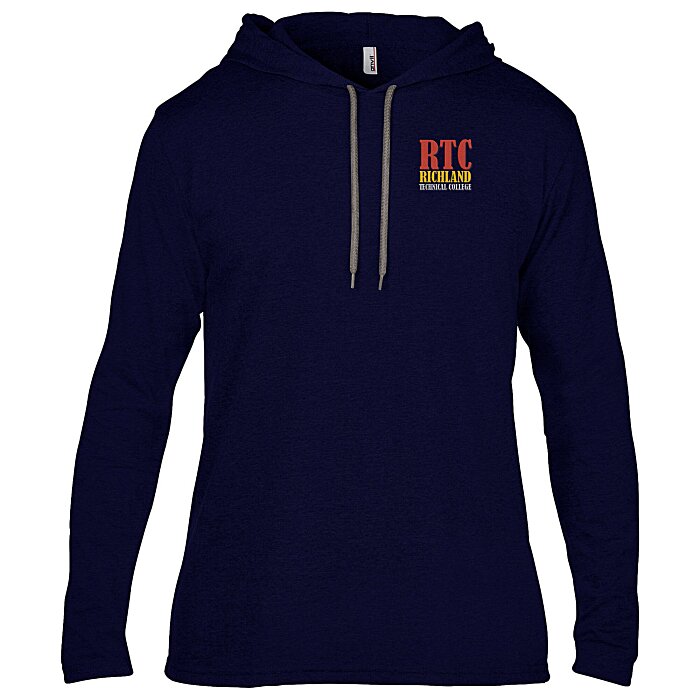 Gildan Lightweight LS Hooded TShirt Men's