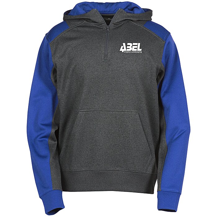 Colorblock Performance Heather Fleece 1/4Zip Hoodie