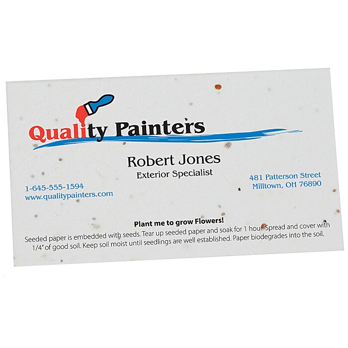 Seeded Paper Business Card 125762