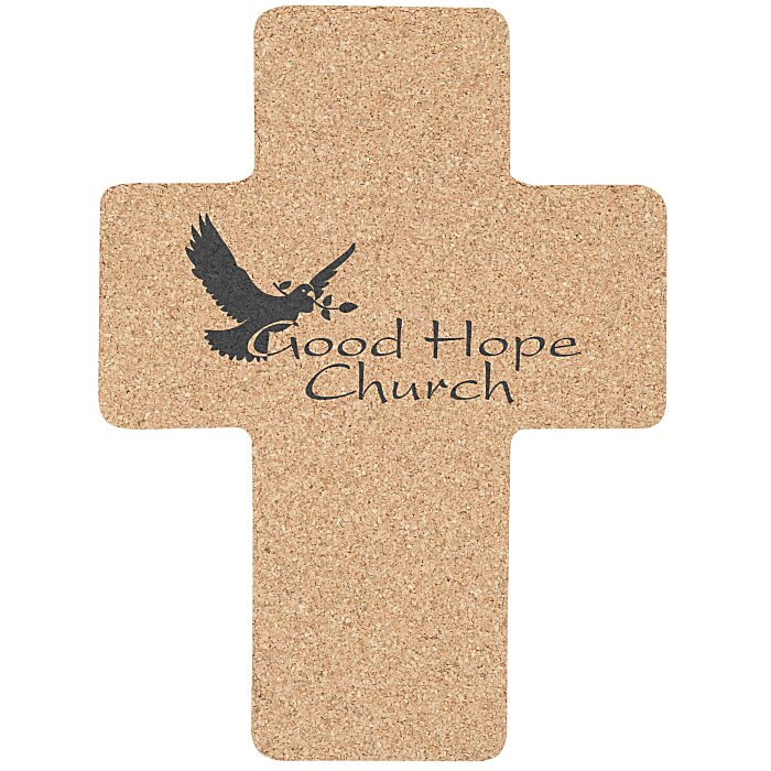 Large Cork Coaster Cross 131167CS