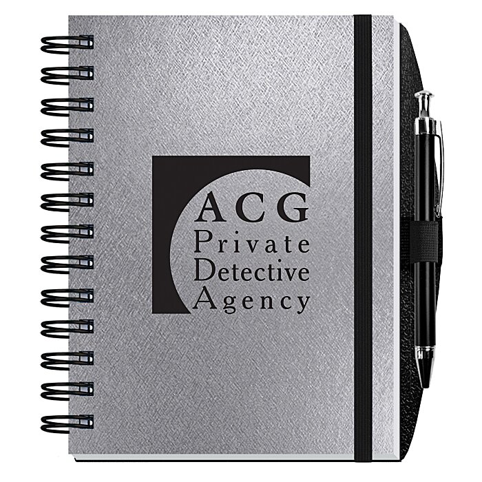 Elite Metallic Paperboard Journal with Pen 7" x 5" 100