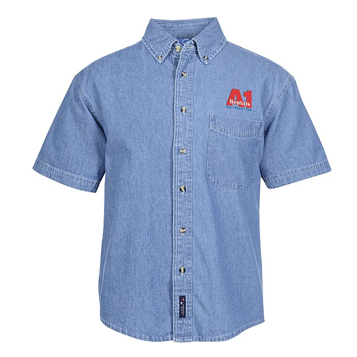 Utility Short Sleeve Denim Shirt Men's 132356MSS