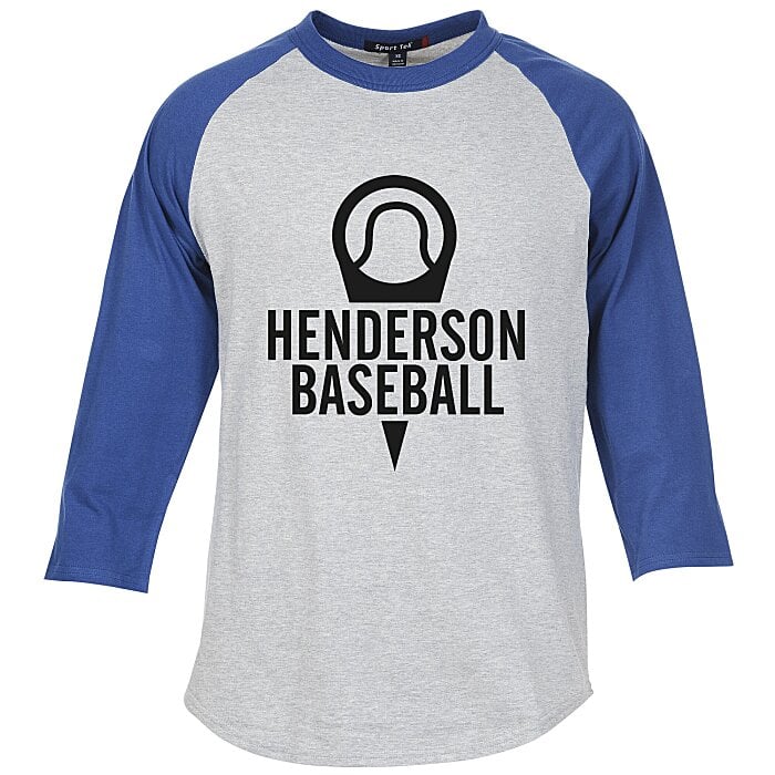 Colorblock 3/4 Sleeve Cotton Baseball TShirt 132493