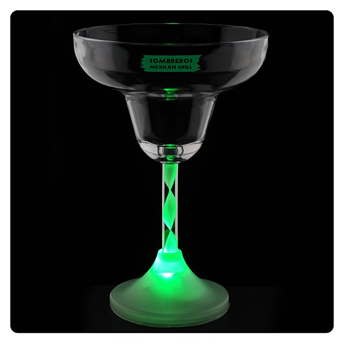 Margarita Glass with LightUp Spiral Stem 8 oz. 24 hr