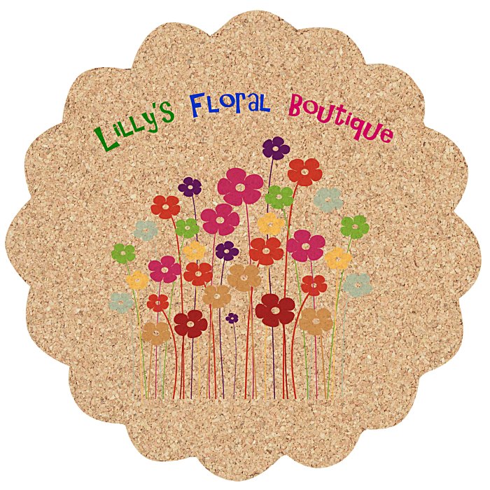 Cork Coaster Flower Full Color 2081FLFC