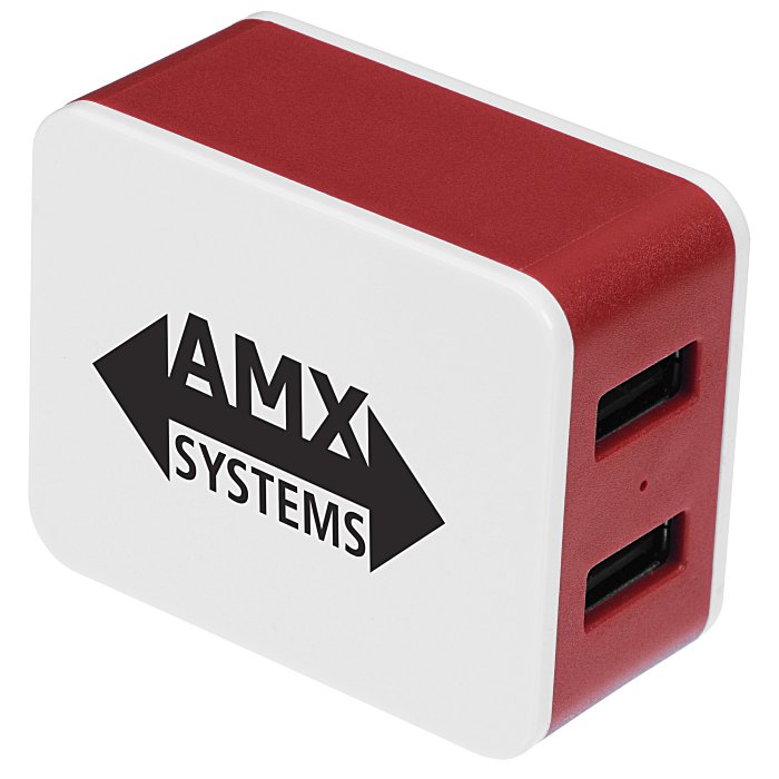 2 Port USB Folding Wall Charger 24 hr 14056424HR