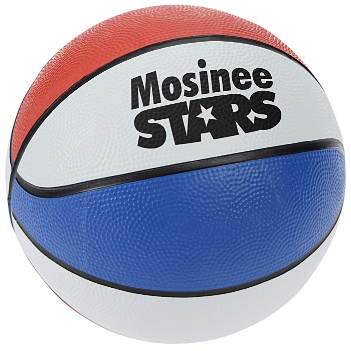 Mini Rubber Basketball Red, White & Blue 141322RWB
