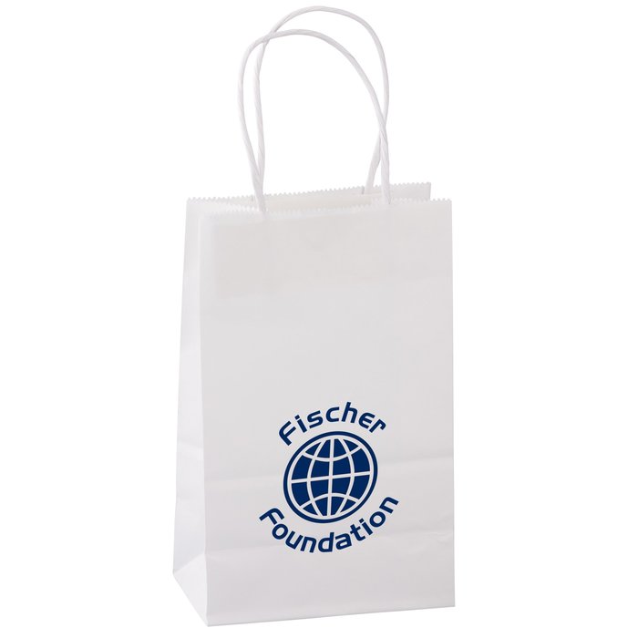 Matte White Shopping Bag 81/4" x 6" 165986W