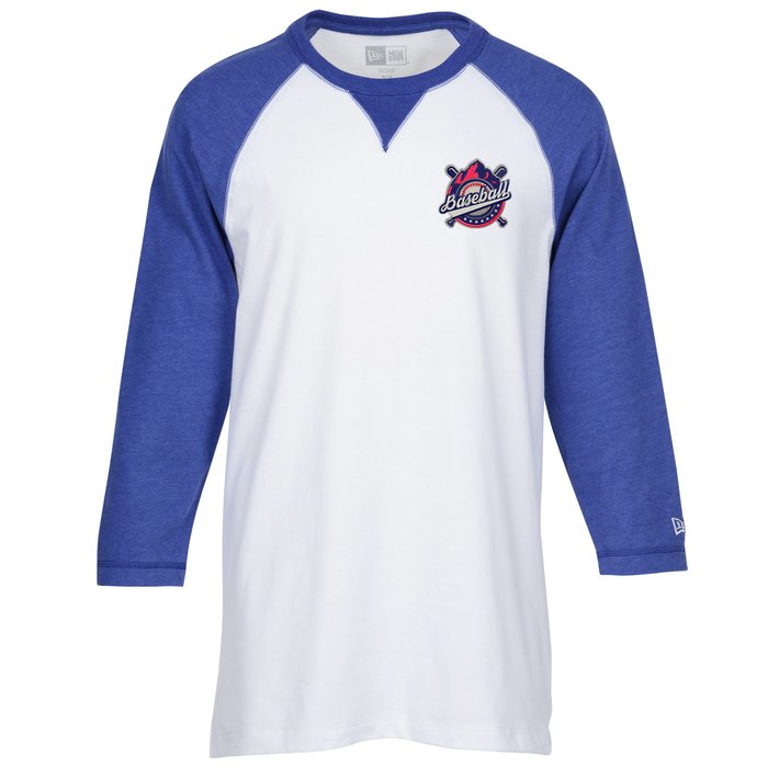 New Era Sueded Cotton 3/4 Sleeve Baseball Tee Men's