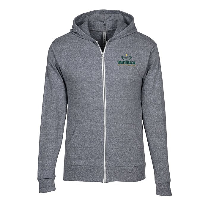 Lightweight TriBlend FullZip Hoodie Embroidered 146144E