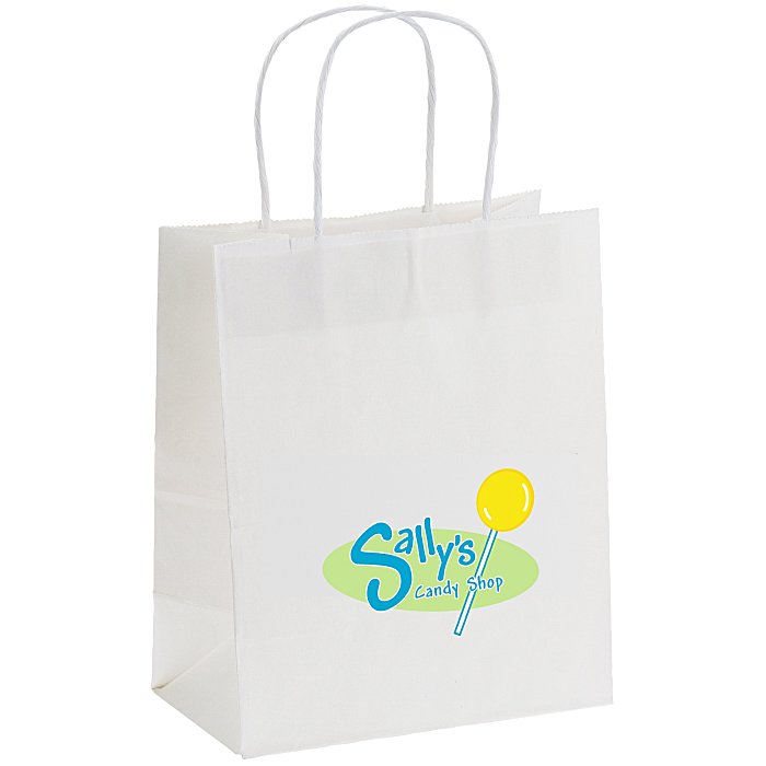 Matte Shopping Bag 93/4" x 73/4" White Full Color
