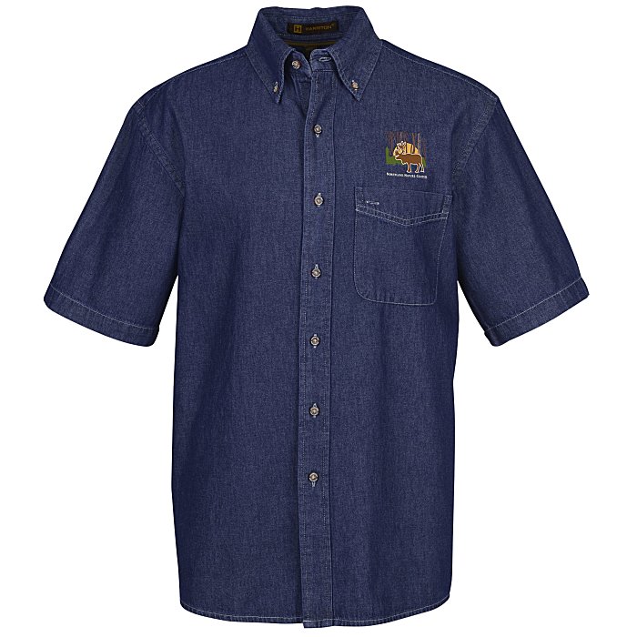 Washed Denim Short Sleeve Shirt Men's 113171MSS