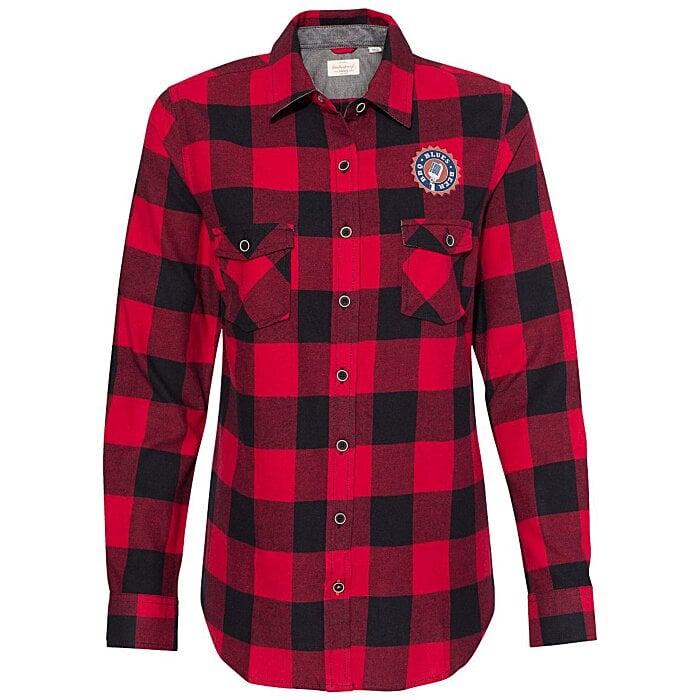 Weatherproof Vintage Brushed Flannel Plaid Shirt Ladies