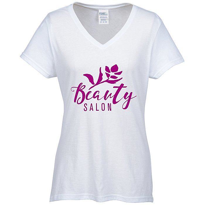 Team Favorite Blended VNeck TShirt Ladies' White