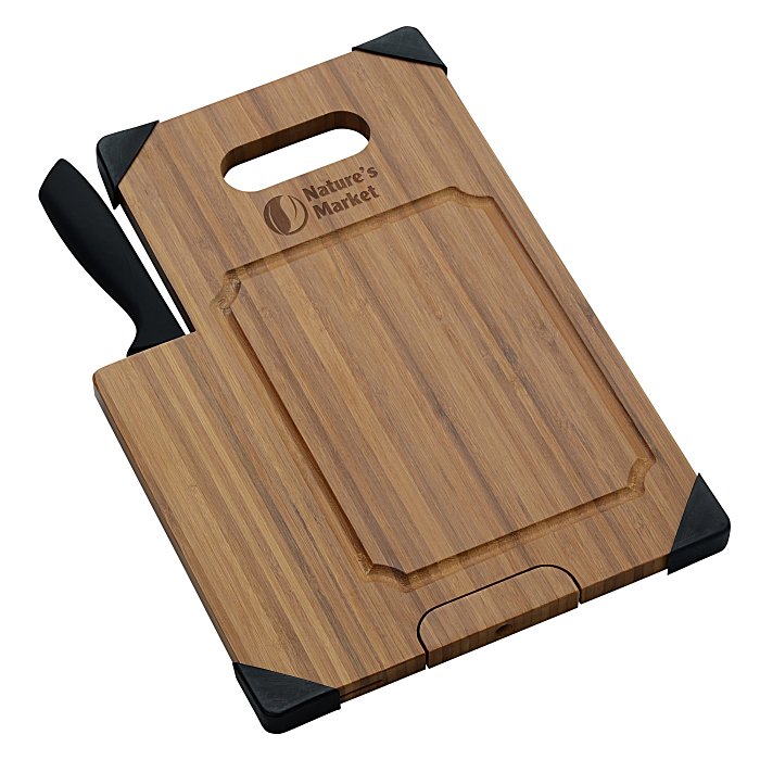 Bamboo Cutting Board with Knife 152882