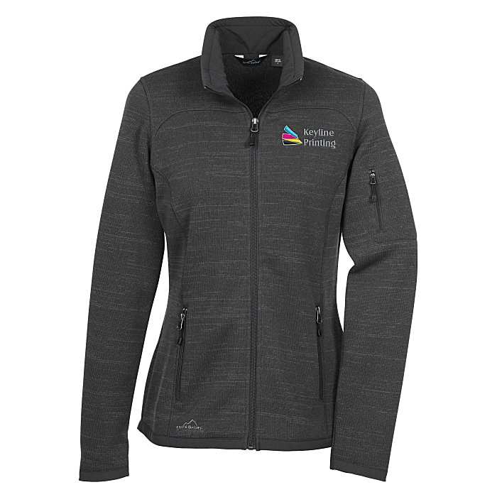 Eddie Bauer Heathered Sweater Fleece Jacket Ladies