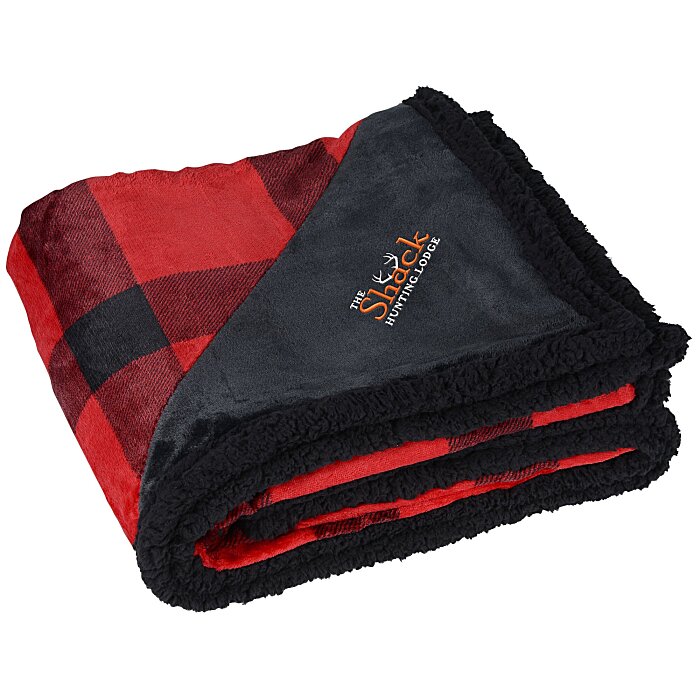 Field & Co. Buffalo Plaid Sherpa Blanket 154975