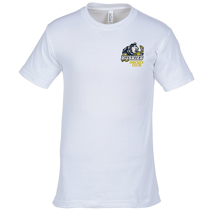 American Apparel Classic Cotton TShirt White Embroidered 152412WE