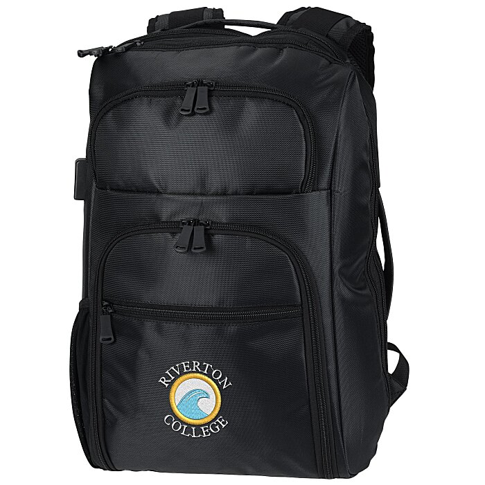 RFID Laptop Backpack Embroidered 155918E
