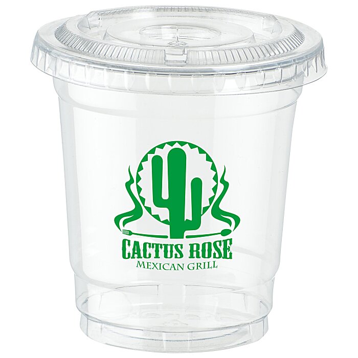 Clear Soft Plastic Cup with Lid 8 oz. 1629588L