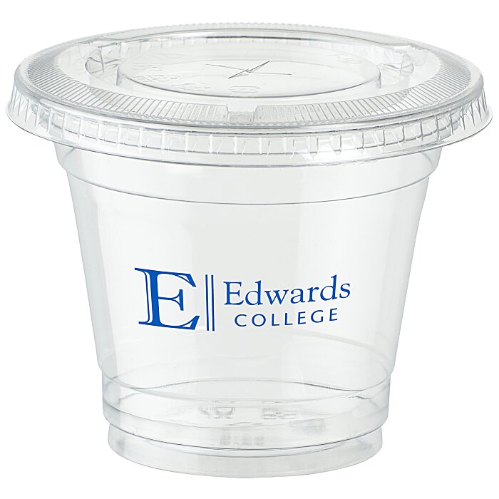 Clear Soft Plastic Cup with Lid 9 oz. 1629589L