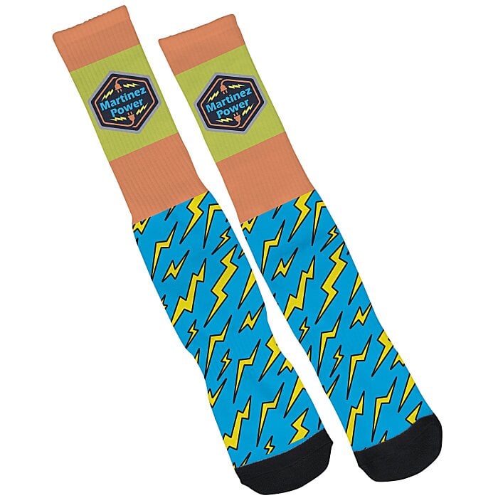 Sublimated Athletic Crew Socks Full Color 166205