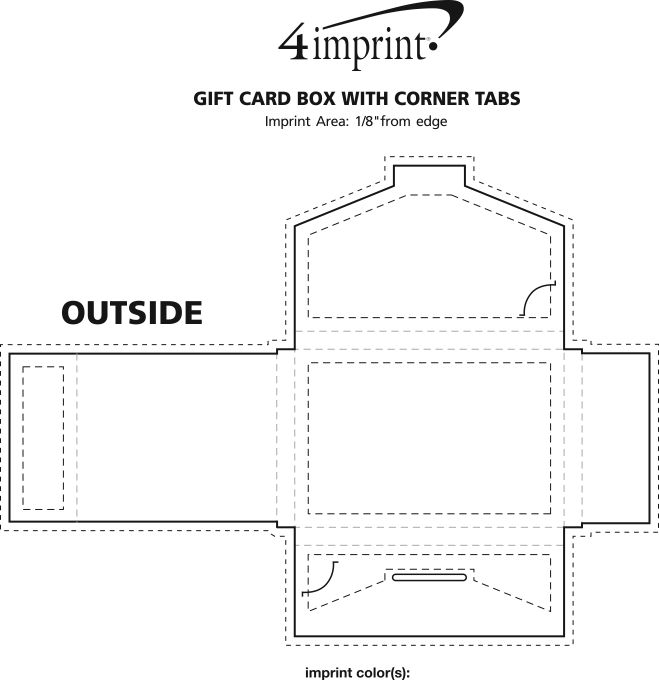 Gift Card Box with Corner Tabs 125978