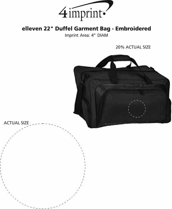 elleven 22" Duffel Garment Bag Embroidered 133994E