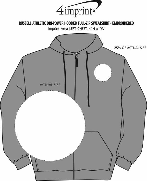 Russell Athletic DriPower Hooded FullZip Sweatshirt