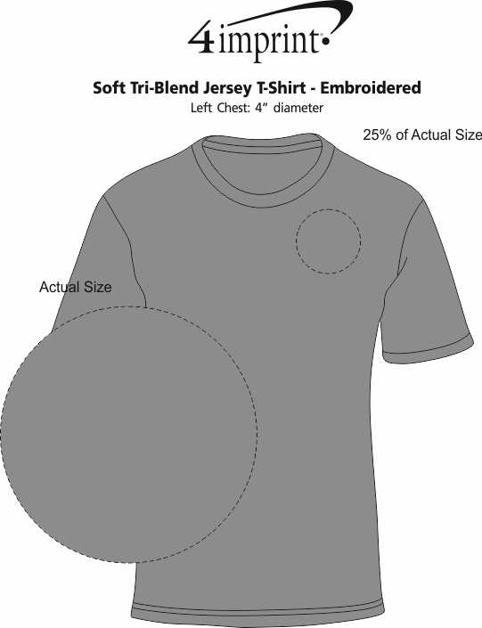 Soft TriBlend Jersey TShirt Embroidered 146147E