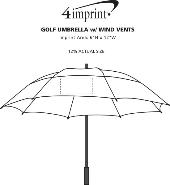 Golf Umbrella with Wind Vents 62" Arc 4722